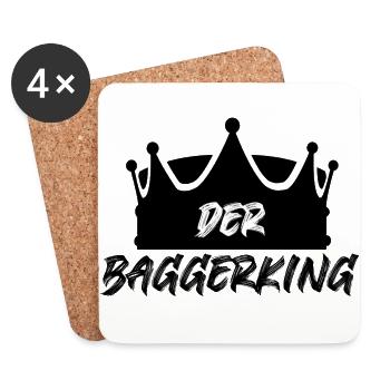 The excavator king - Coasters (set of 4) - white - Front
