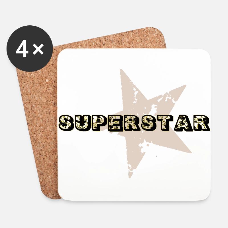 SUPERSTAR - Untersetzer (4er-Set) - Weiß
