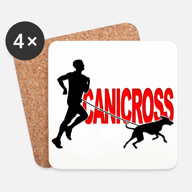 CANICROSS - Untersetzer (4er-Set) - Weiß