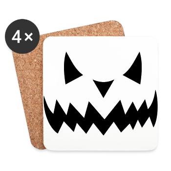 Ghost face 3 - Coasters (set of 4) - white - Front