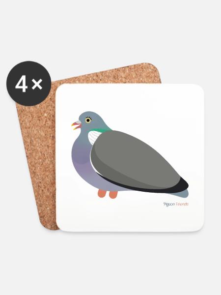 Our sweet wood pigeon - a little ringlet - Coasters (set of 4) - white