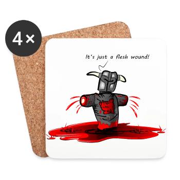 Just a flesh wound! - Coasters (set of 4) - white - Front