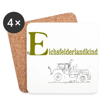 ©Eichsfelderlandkind - Untersetzer (4er-Set) - Weiß - Vorne
