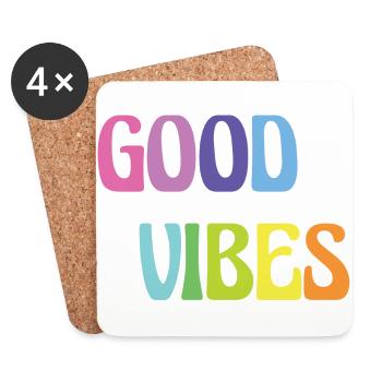 Good Vibes - Coasters (set of 4) - white - Front
