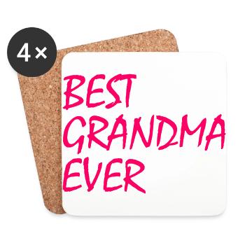 Best grandma ever - Coasters (set of 4) - white - Front