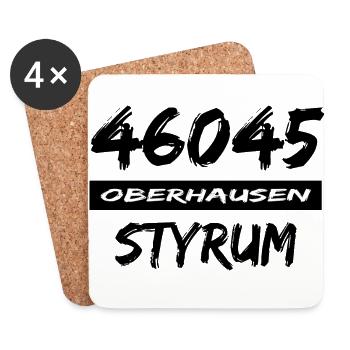 46045 Oberhausen Styrum - Untersetzer (4er-Set) - Weiß - Vorne