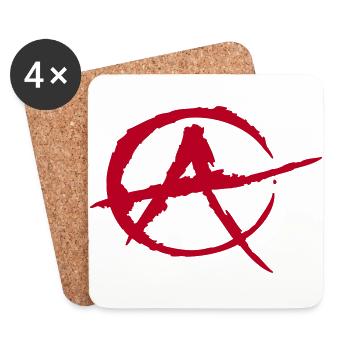Anarchy - Coasters (set of 4) - white - Front