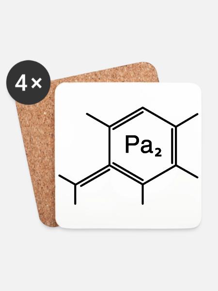 chemical papa - Untersetzer (4er-Set) - Weiß