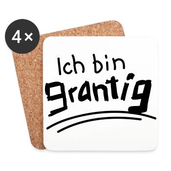I'm grumpy - Coasters (set of 4) - white - Front