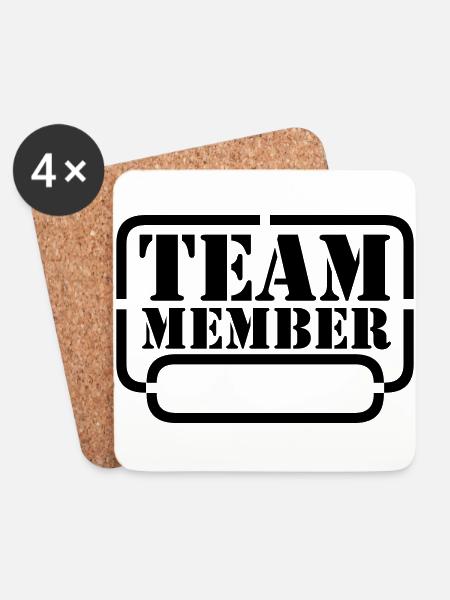 name your team member - Untersetzer (4er-Set) - Weiß
