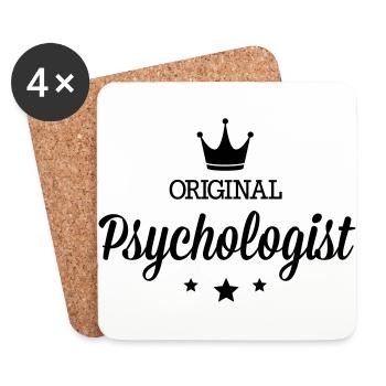 Original drei Sterne Deluxe Psychologe - Untersetzer (4er-Set) - Weiß - Vorne