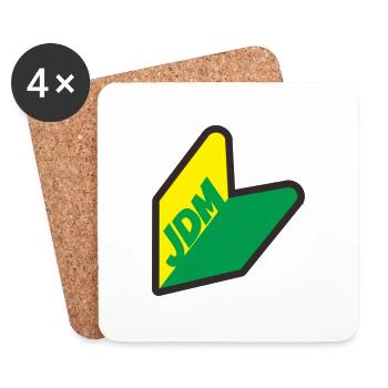 JDM Fans Logo! - Coasters (set of 4) - white - Front