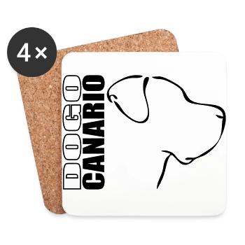 DOGO CANARIO PROFILE - Coasters (set of 4) - white - Front