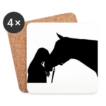 horse - Coasters (set of 4) - white - Front