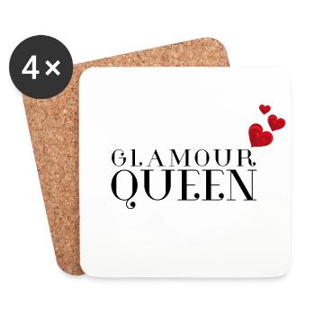 Glamour Queen - Coasters (set of 4) - white - Front