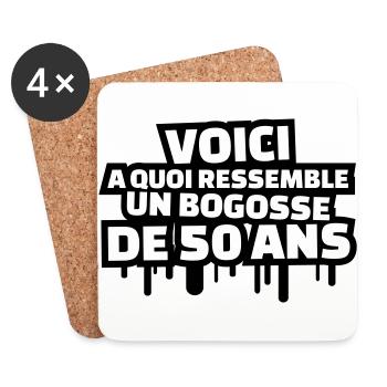 voici à quoi ressemble un bogosse de 50 ans - Dessous de verre (lot de 4) - blanc - Devant