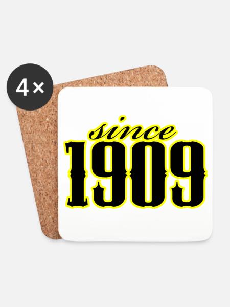since 1909 (black) - Untersetzer (4er-Set) - Weiß