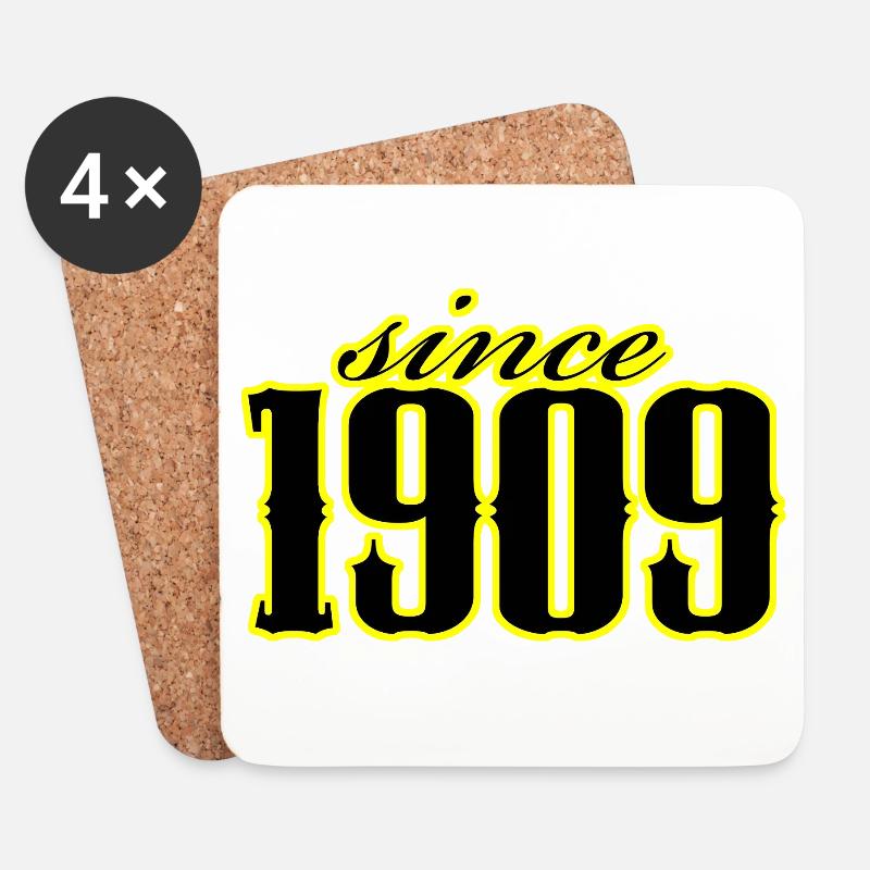since 1909 (black) - Untersetzer (4er-Set) - Weiß