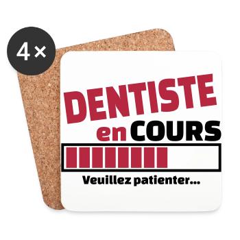 dentiste en cours - Dessous de verre (lot de 4) - blanc - Devant