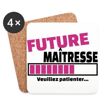 future maîtresse - Dessous de verre (lot de 4) - blanc - Devant