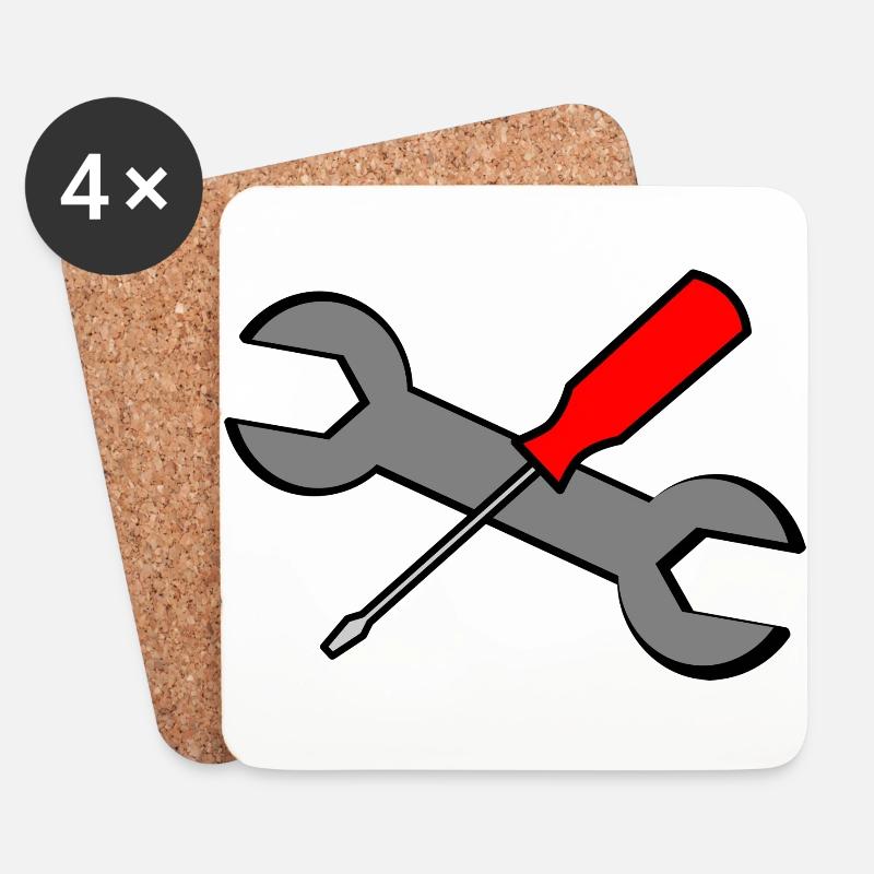 Tools - Coasters (set of 4) - white