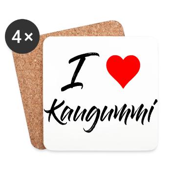 Kauen Gummi - I Love Kaugummi - Untersetzer (4er-Set) - Weiß - Vorne