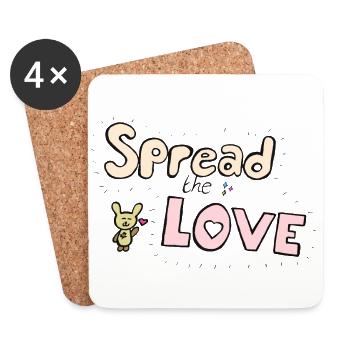Spread the Love - Coasters (set of 4) - white - Front