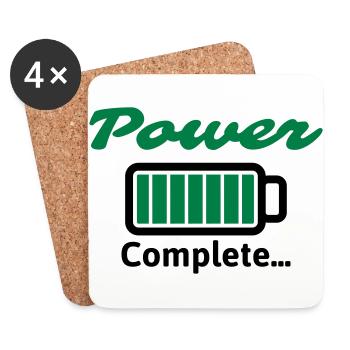 Power Complete ... - Coasters (set of 4) - white - Front