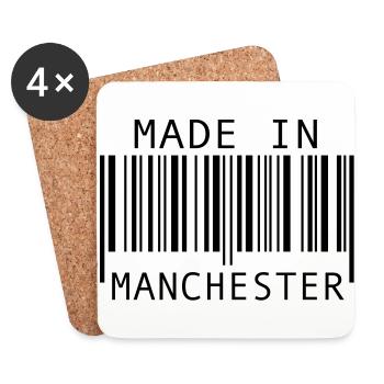 Made in Manchester - Untersetzer (4er-Set) - Weiß - Vorne