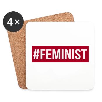 FEMINIST - Coasters (set of 4) - white - Front