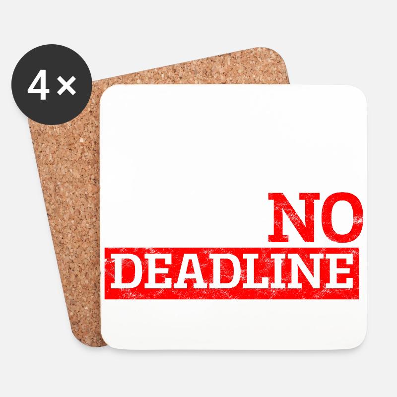 Karma has no deadline - Coasters (set of 4) - white