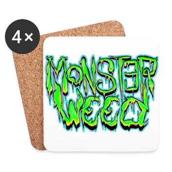 monster weed - Coasters (set of 4) - white - Front