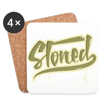 Stoned - Untersetzer (4er-Set) - Weiß - Vorne