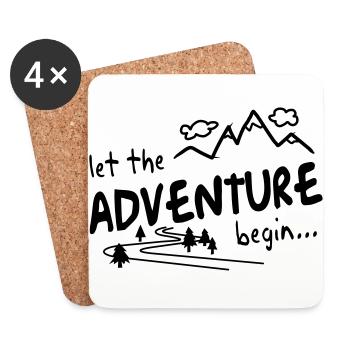Let the Adventure begin - Coasters (set of 4) - white - Front
