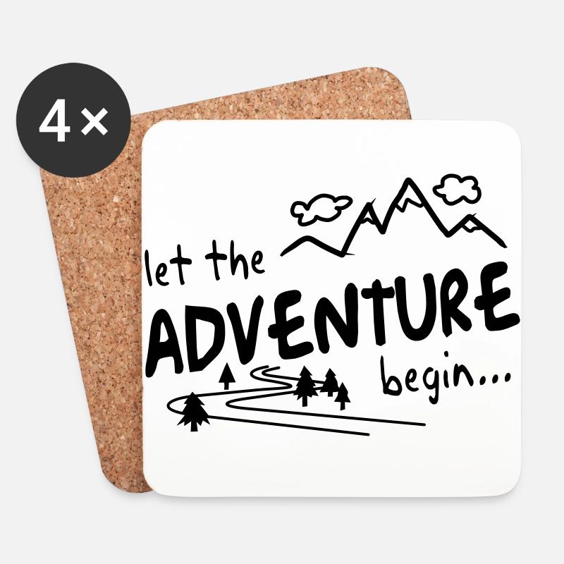 Let the Adventure begin - Untersetzer (4er-Set) - Weiß