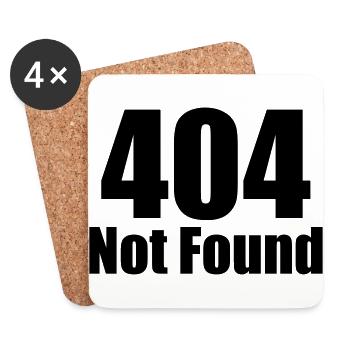 404 Not Found - Untersetzer (4er-Set) - Weiß - Vorne