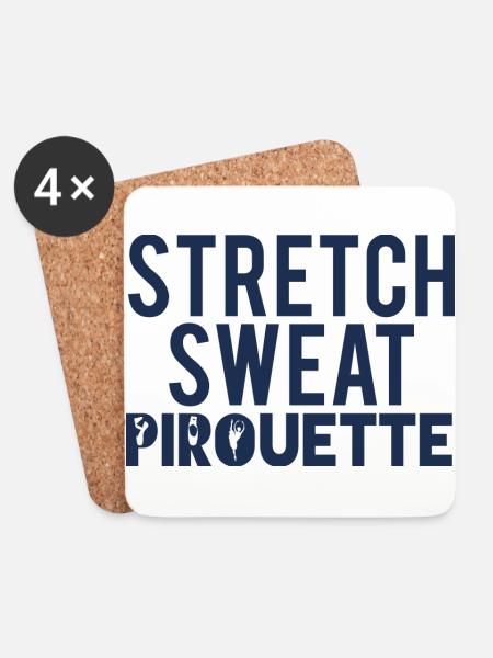 Ballet Gift Stretch - Sweat - Pirouette - Coasters (set of 4) - white