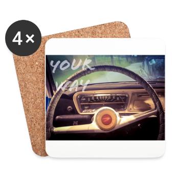 Follow your path - Coasters (set of 4) - white - Front
