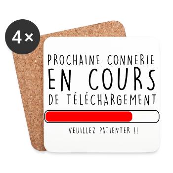 connerie en cours - Dessous de verre (lot de 4) - blanc - Devant