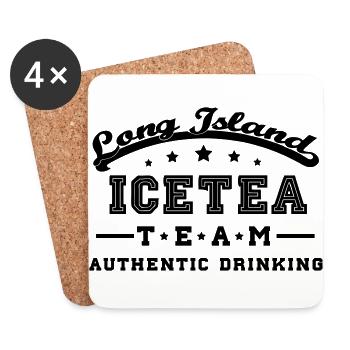 équipe de l'île longue icetea - Dessous de verre (lot de 4) - blanc - Devant