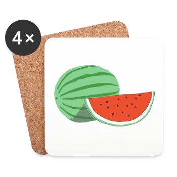 WASSERMELONE - Untersetzer (4er-Set) - Weiß - Vorne