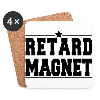 Aimant Star Retard - Dessous de verre (lot de 4) - blanc - Devant
