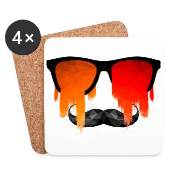 Lunettes de soleil poly design - Dessous de verre (lot de 4) - blanc - Devant