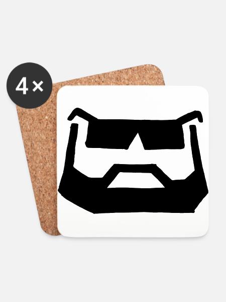 bart brille - Coasters (set of 4) - white
