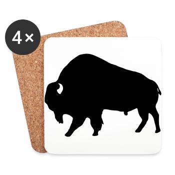 Bison - Untersetzer (4er-Set) - Weiß - Vorne