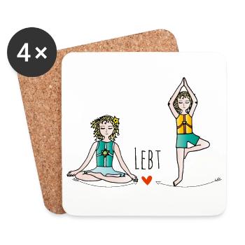 The guardian of children - on the move - Coasters (set of 4) - white - Front