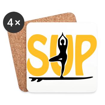 SUP Yoga - Coasters (set of 4) - white - Front