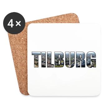 PAYS-BAS TILBURG - Dessous de verre (lot de 4) - blanc - Devant