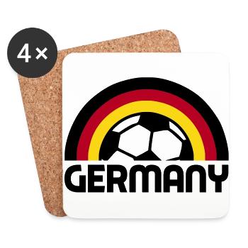 german rainbow soccer - Untersetzer (4er-Set) - Weiß - Vorne