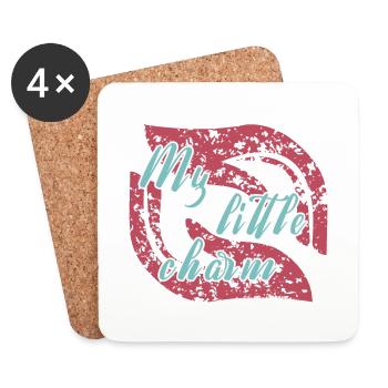 pregnant baby child born birth gift idea - Coasters (set of 4) - white - Front
